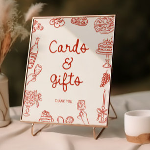 Dat is Amore Rood Geïllustreerde Kaarten & Geschen Poster