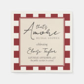 Dat is Amore Rood Geruit Bruidsdiner Servet (Voorkant)