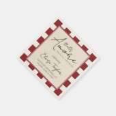 Dat is Amore Rood Geruit Bruidsdiner Servet (Hoek)