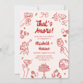 Dat is Amore! Rood Italiaans Verloving Kaart (Voorkant)