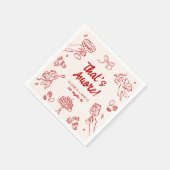 Dat is Amore! Rood Italiaans Verloving Servet (Hoek)