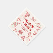 Dat is Amore! Rood Italiaans Verloving Servet (Hoek)