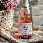 Dat is Amore! Rood Italiaans Verloving Sparkling Wijnetiket