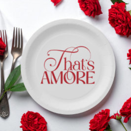 Dat is Amore Rood Schrift Bruids Shower Papieren Bordje