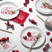 Dat is Amore Rood Schrift Bruids Shower Papieren Bordje