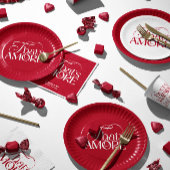 Dat is Amore Rood script Bruiloftsfeestje Papieren Bordje