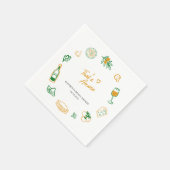 Dat is Amore Rustic Italiaans Eten Geel Groen Servet (Hoek)