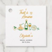 Dat is Amore: Rusticaal Italiaans Bruidsdiner Bedankjes Labels (Voorkant)