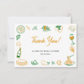 Dat is amore rustieke Italiaanse bruidsdouche Bedankkaart (Voorkant)