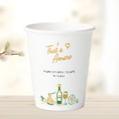 Dat is amore! Rustieke Italiaanse bruidsdouche Papieren Bekers