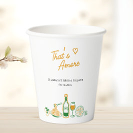 Dat is amore! Rustieke Italiaanse bruidsdouche Papieren Bekers