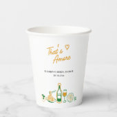 Dat is Amore Rustieke Italiaanse Eet Bridal Shower Papieren Bekers (Achterkant)