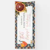 Dat is Amore Sap Orange Spritz Bruids Welkom Spandoek (Verticaal)