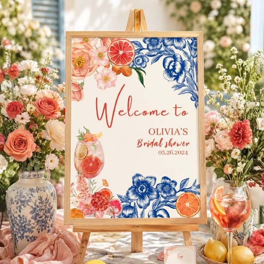 Dat is amore spritz bruiloft feest welkom bord poster
