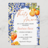 Dat is Amore Spritz Citrus Vrijgezellenfeest Kaart (Voorkant / Achterkant)