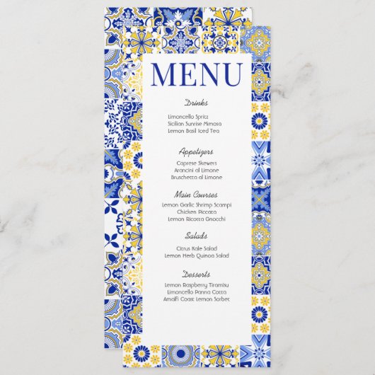 Dat is Amore Spritz Italiaans Bruiloftsfeest Menu Kaart (Voorkant / Achterkant)