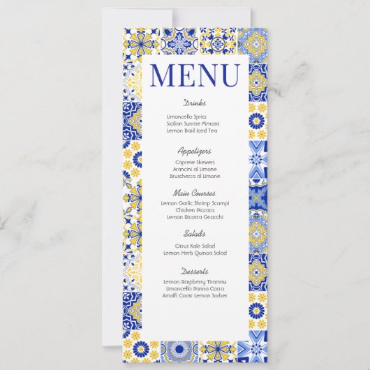 Dat is Amore Spritz Italiaans Bruiloftsfeest Menu Kaart (Voorkant)