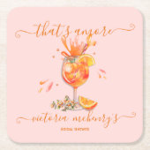 Dat is Amore Spritz Vrijgezellenfeest Kartonnen Onderzetters (Voorkant)