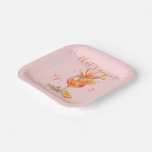 Dat is Amore Spritz Vrijgezellenfeest Papieren Bordje (Gebogen)