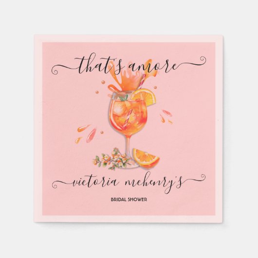 Dat is Amore Spritz Vrijgezellenfeest Servet (Voorkant)