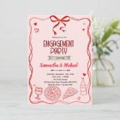 Dat is Amore uitnodiging voor verlovingsfeest (Staand voorkant)