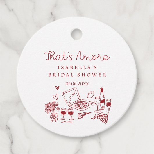 Dat is Amore Vrijgezellenfeest Bedankjes Labels (Voorkant)