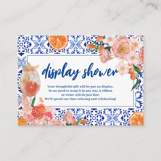 Dat is Amore Vrijgezellenfeest Gifts display douch Informatiekaartje (Voorkant)