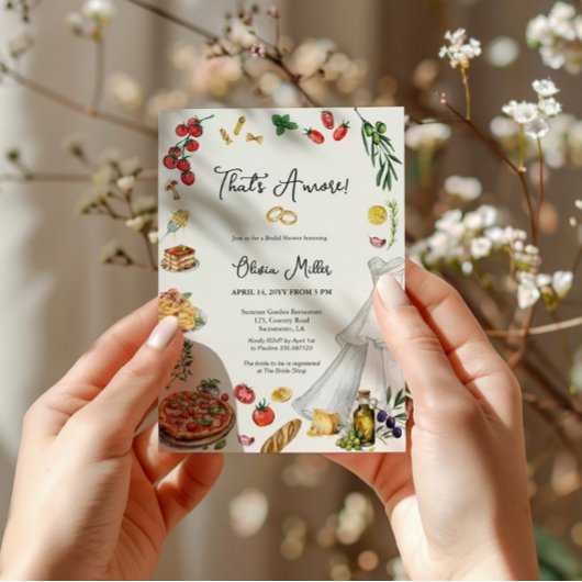 Dat is Amore Vrijgezellenfeest in Italiaanse stijl Kaart