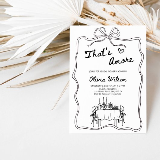 Dat is Amore Vrijgezellenfeest - Italiaans banket  Kaart