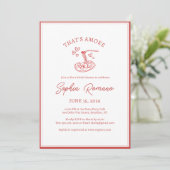 Dat is Amore Vrijgezellenfeest Italian Hand Drawn Kaart (Staand voorkant)