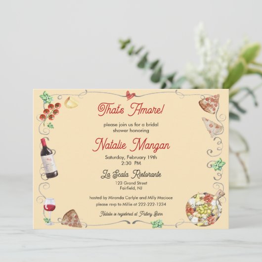 Dat is Amore Vrijgezellenfeest Kaart (Staand voorkant)