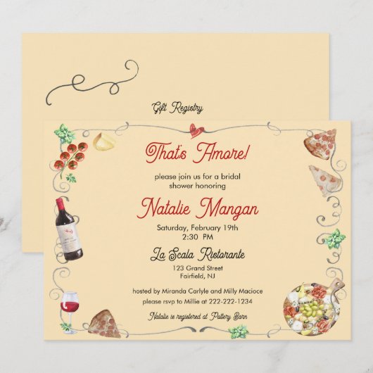 Dat is Amore Vrijgezellenfeest Kaart (Voorkant / Achterkant)