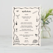 Dat is Amore Vrijgezellenfeest Menu (Staand voorkant)