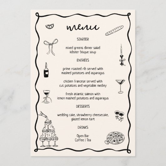 Dat is Amore Vrijgezellenfeest Menu (Voorkant)