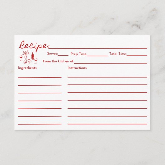 Dat is Amore Vrijgezellenfeest Recept Kaart (Voorkant)