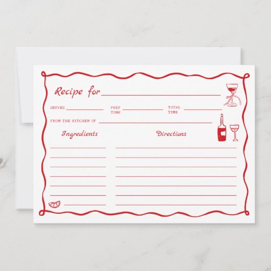 Dat is Amore Vrijgezellenfeest Recept Kaart (Voorkant)