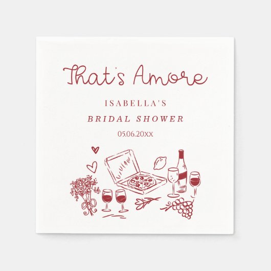 Dat is Amore Vrijgezellenfeest Servet (Voorkant)
