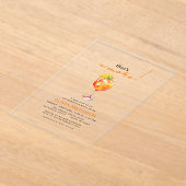 Dat is Amore Waterverf Spritz Vrijgezellenfeest Acryl Uitnodigingen (Laagn)