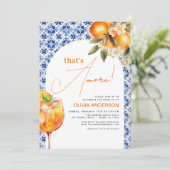 Dat is Amore Waterverf Spritz Vrijgezellenfeest Kaart (Staand voorkant)