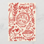 Dat is Amore Whimsical Aangepaste Italiaanse Eten Menu (Achterkant)