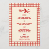 Dat is Amore Whimsical Aangepaste Italiaanse Eten Menu (Voorkant)