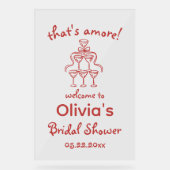 Dat is Amore Whimsical Bruidsfeestje Acryl Bord (Voorkant)