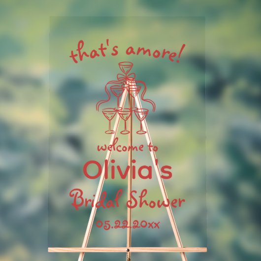 Dat is Amore Whimsical Bruidsfeestje Acryl Bord (Neutraal)