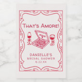 Dat is Amore Whimsical Hand Getekende Bruiloft Fee Wijn Etiket (Enkel label)