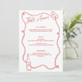 Dat is amore Whimsical Hand Getekende Chic Italiaa Menu (Staand voorkant)