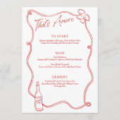 Dat is amore Whimsical Hand Getekende Chic Italiaa Menu (Voorkant)
