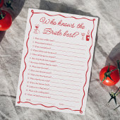 Dat is Amore Who Knows the Bride Best Game Kaart