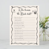 Dat is Amore Who Knows the Bride Best Game Kaart (Staand voorkant)