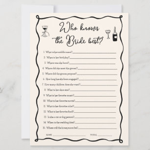 Dat is Amore Who Knows the Bride Best Game Kaart