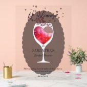 Dat is Amore Winery Vino Before Vows Bruidsfeestje Acryl Bord (Huwelijk)